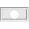 Ekena Millwork Rectangle Architectural Grade PVC Ceiling Medallion, 10"W x 5"H x 3"ID x 3 1/2"C x 1"P, One-Piece CMP10X5RE-03000 - alternate 1